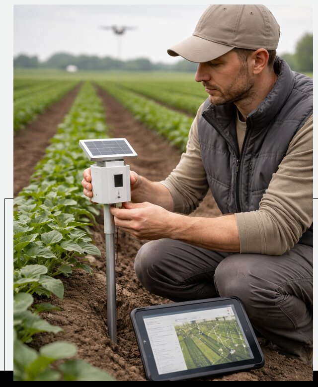 IoT мониторинг сельскохозяйственных полей и контроля в Кингисеппе